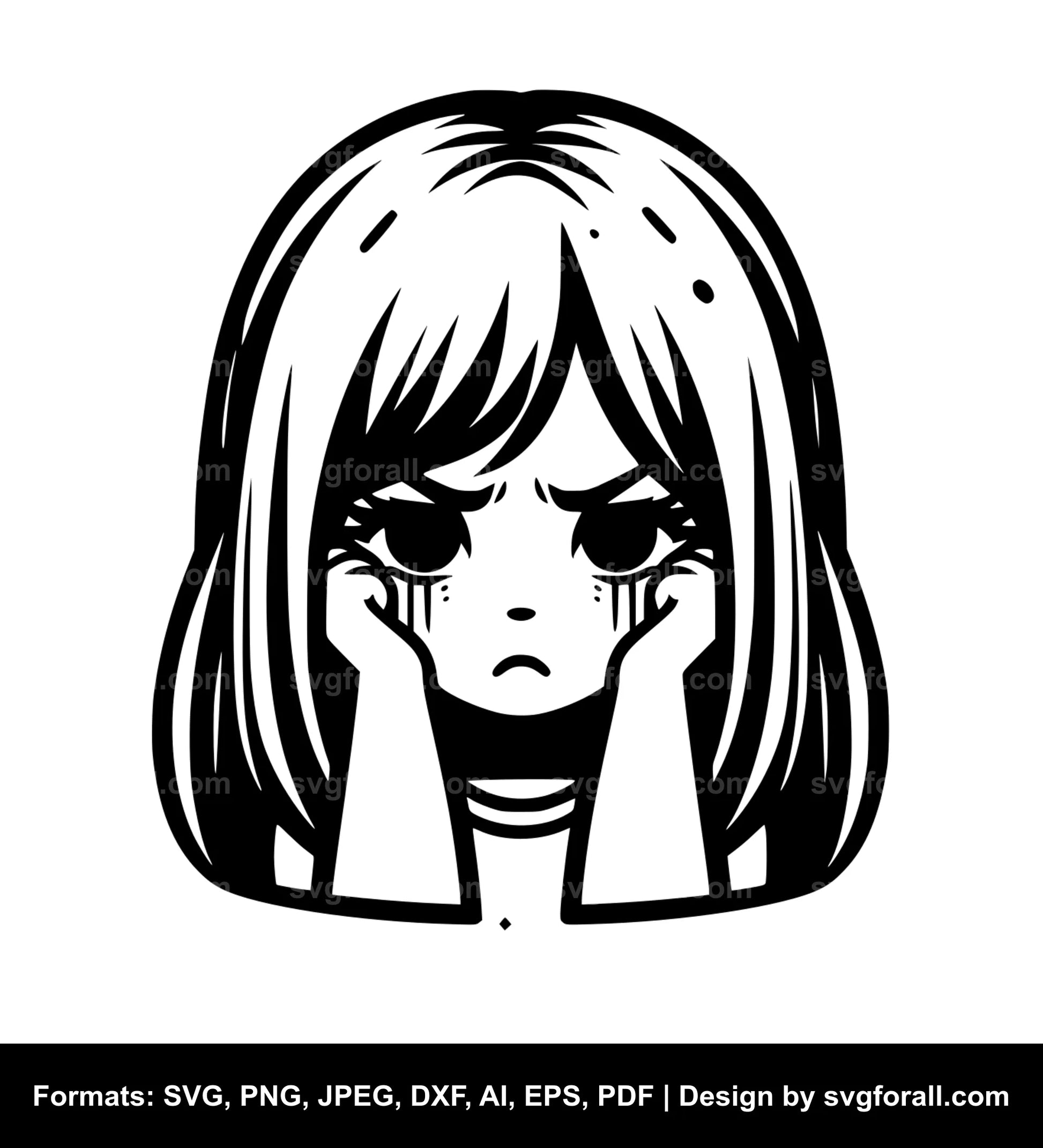 Upset Girl SVG File