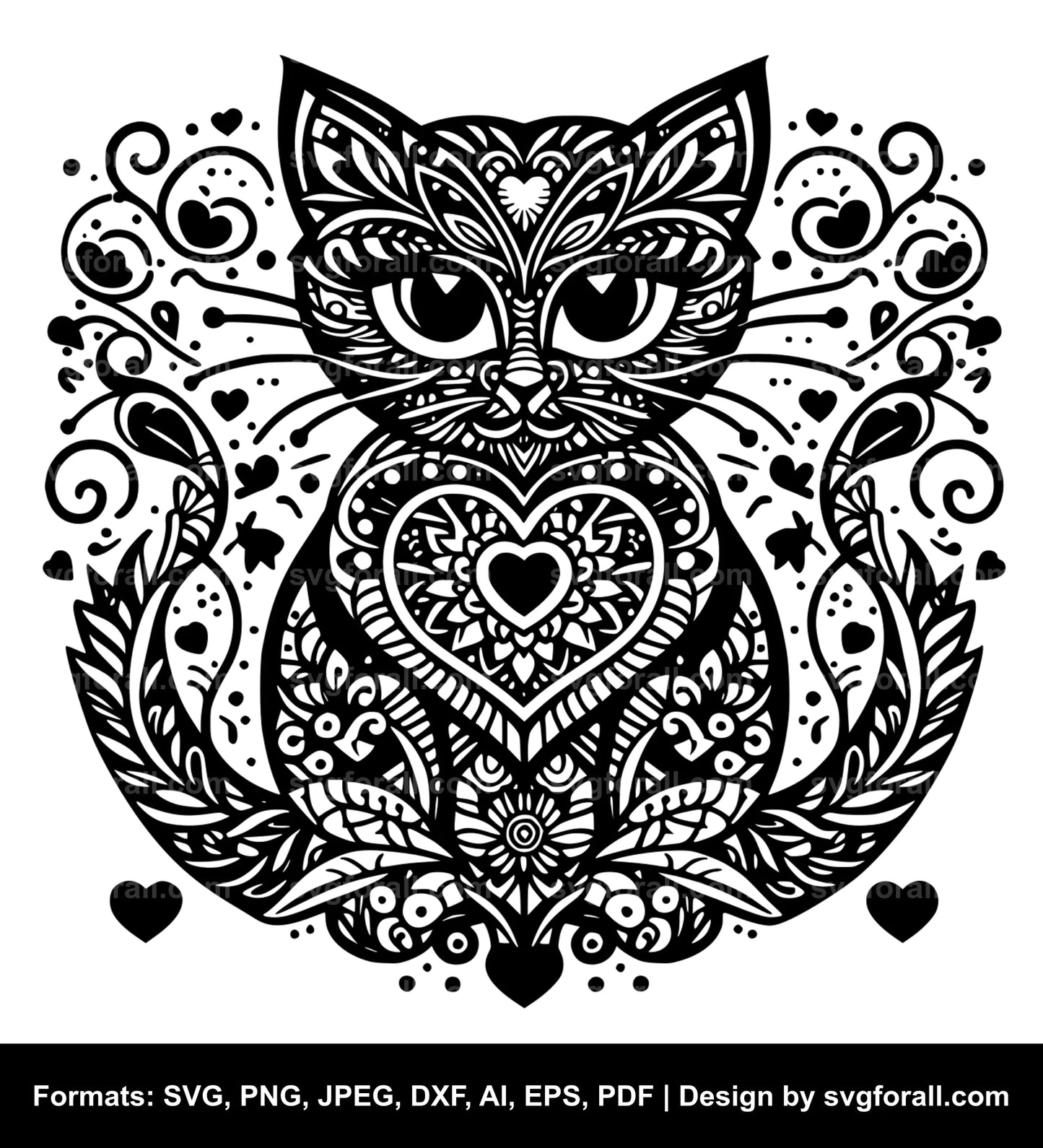 Valentine Cat SVG