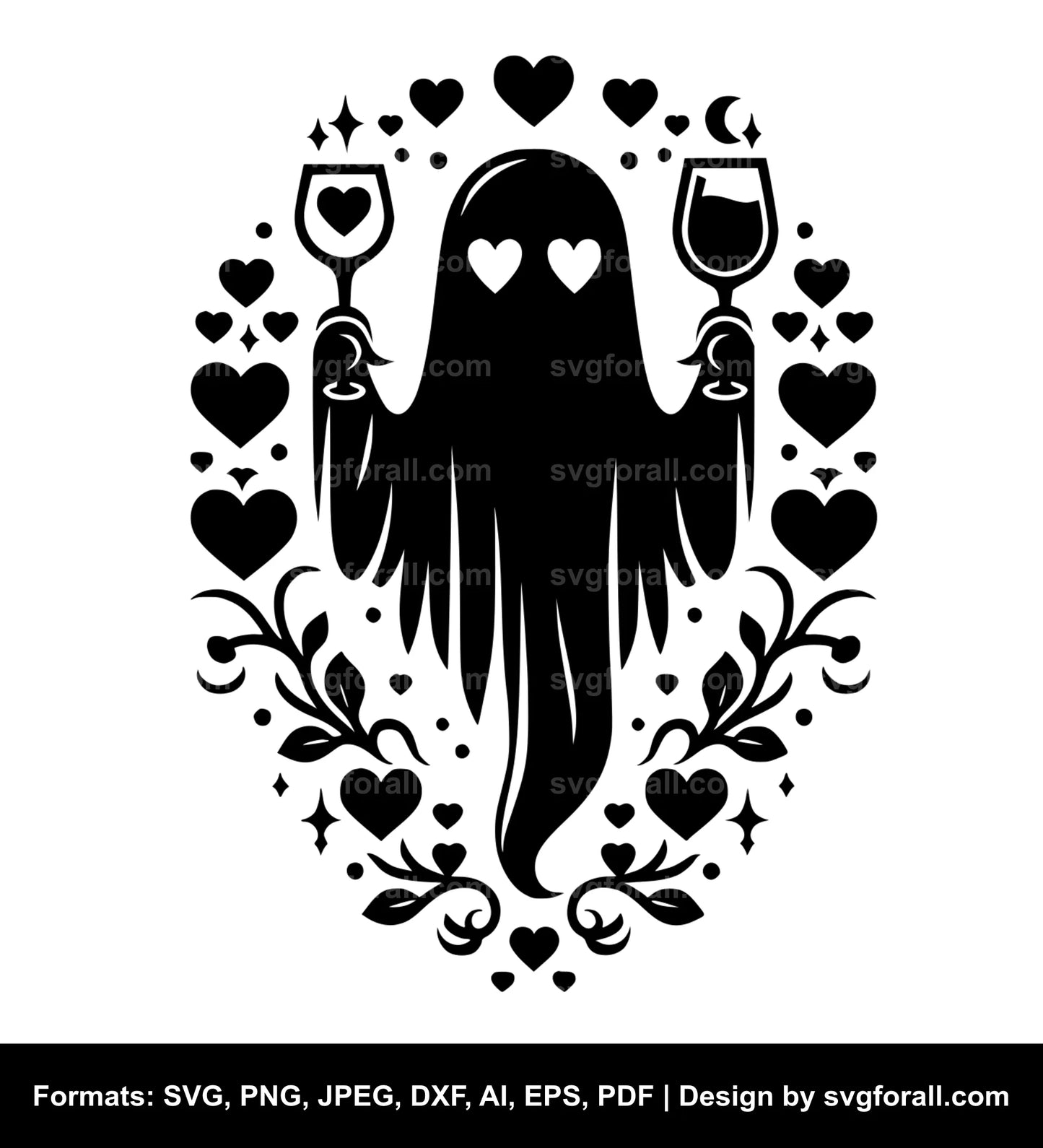 Valentine Ghost SVG Vector