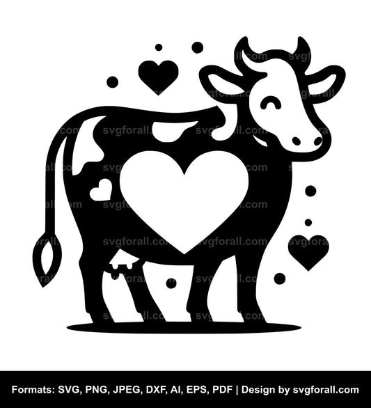 Valentines Cow SVG