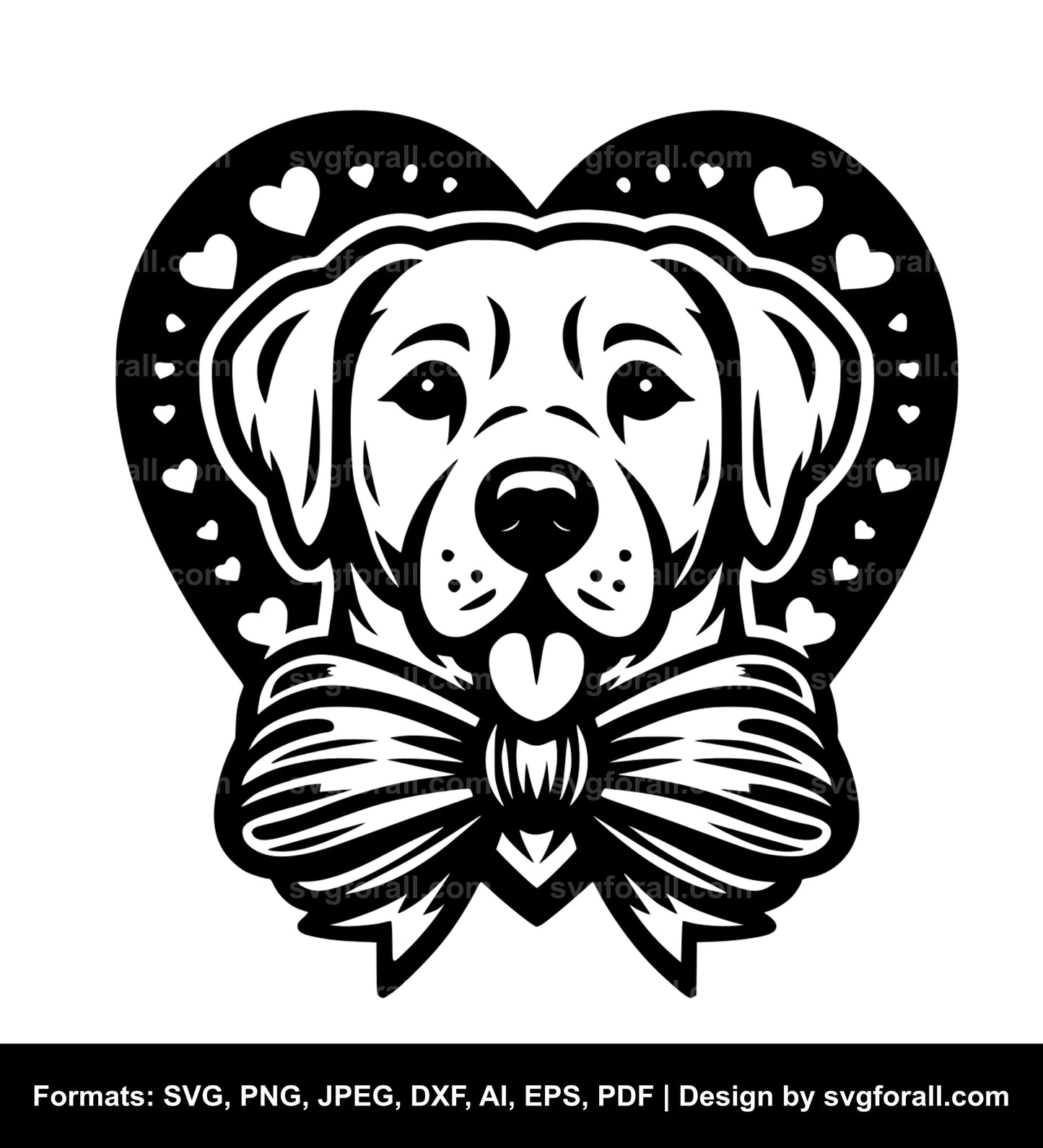 Valentines Dog SVG