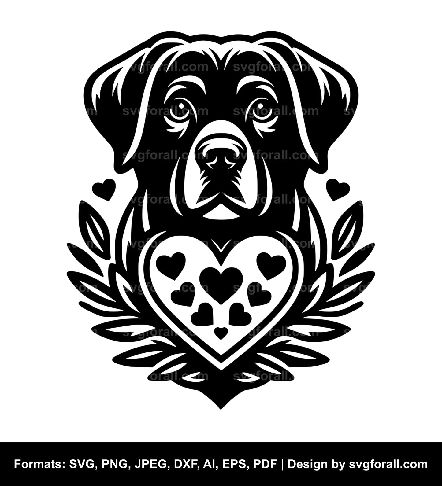 Valentines Dog SVG PNG