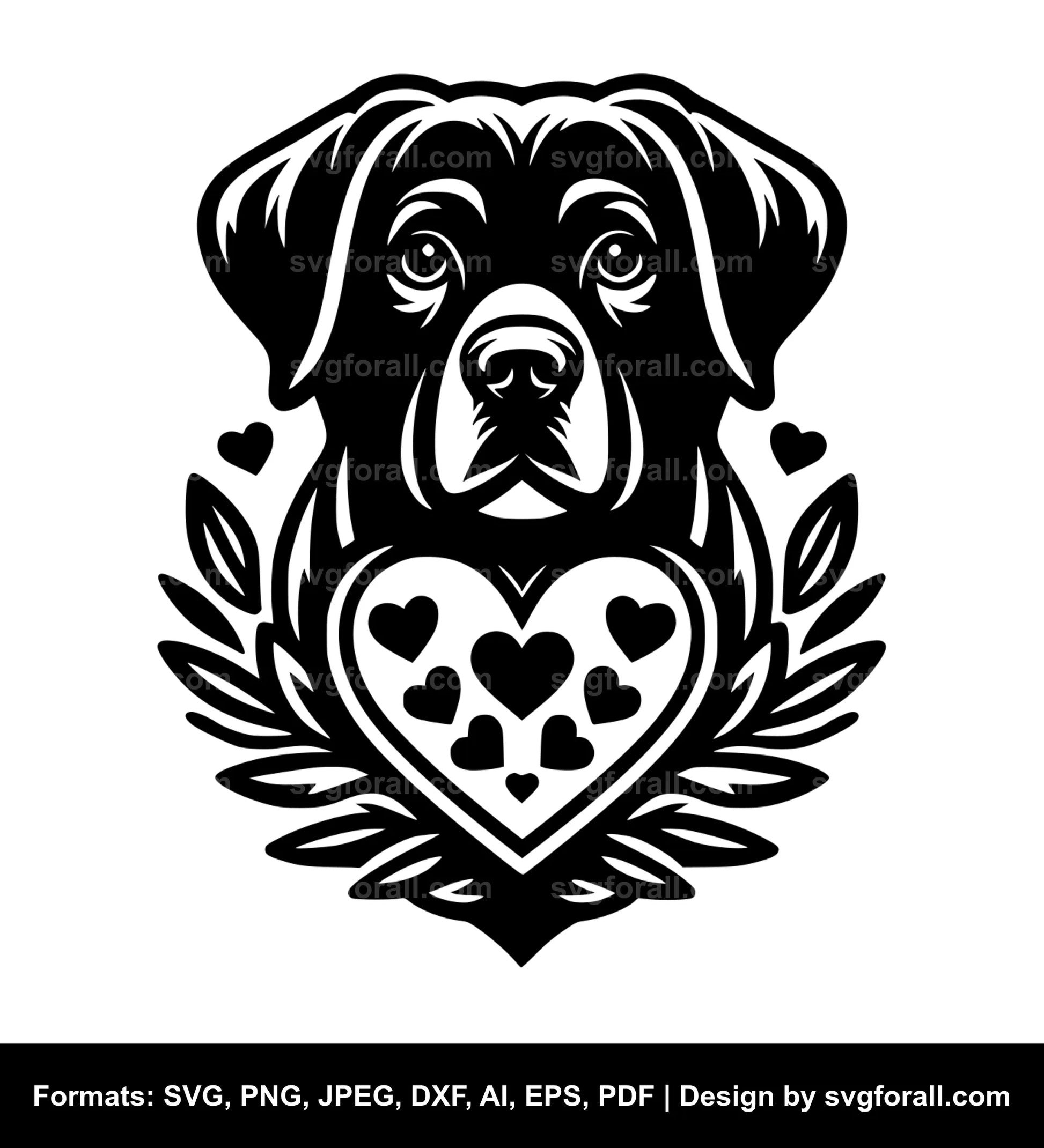 Valentines Dog SVG PNG