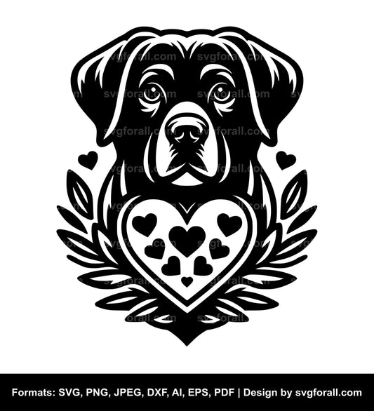 Valentines Dog SVG PNG