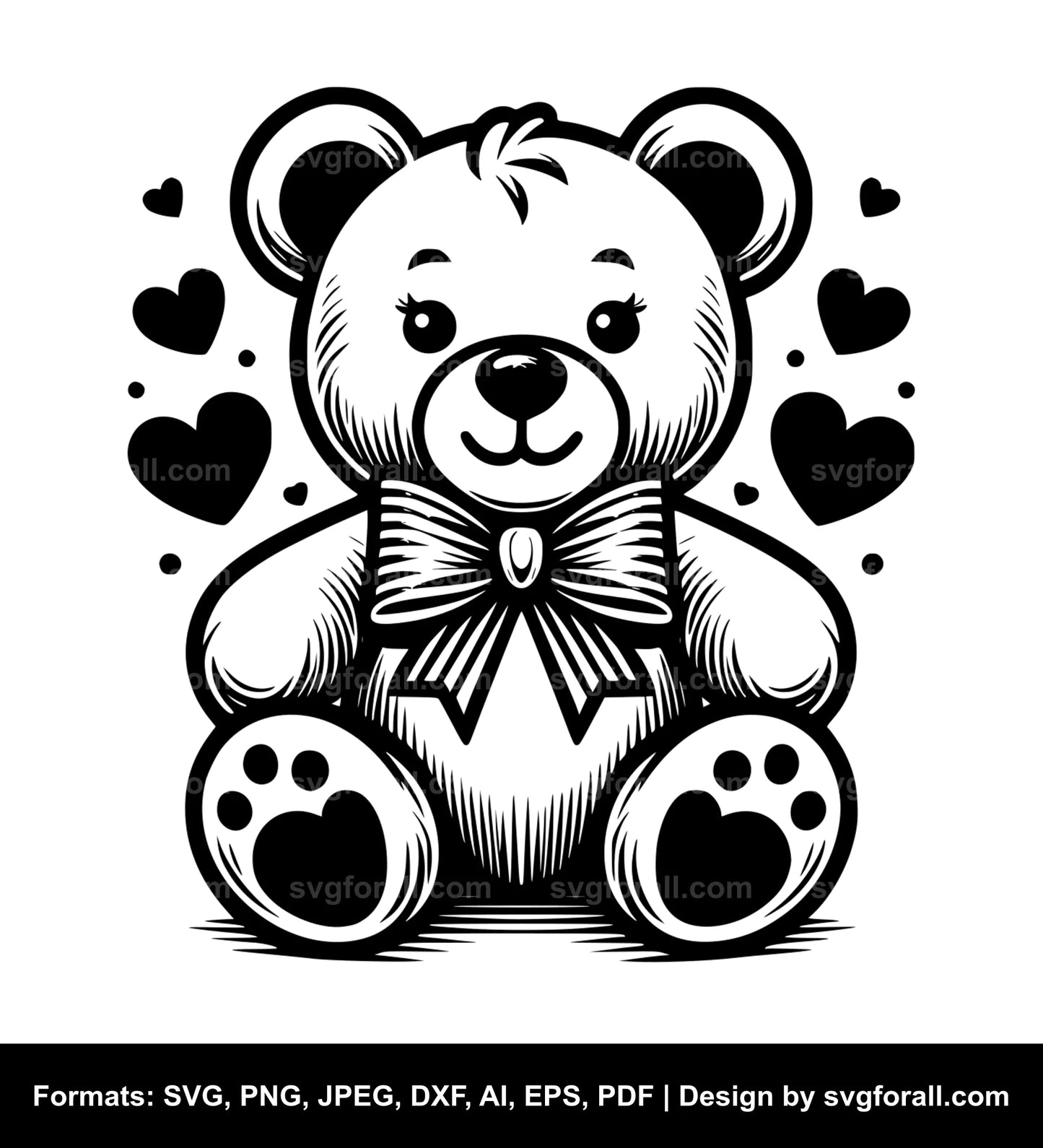 Valentines Teddy Bear SVG