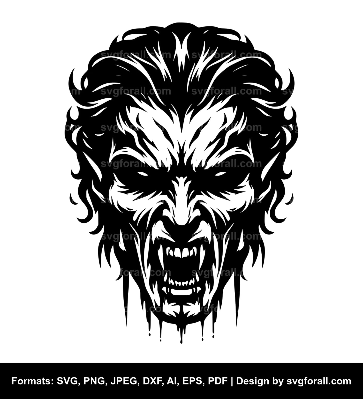 Vampire Face Clipart SVG