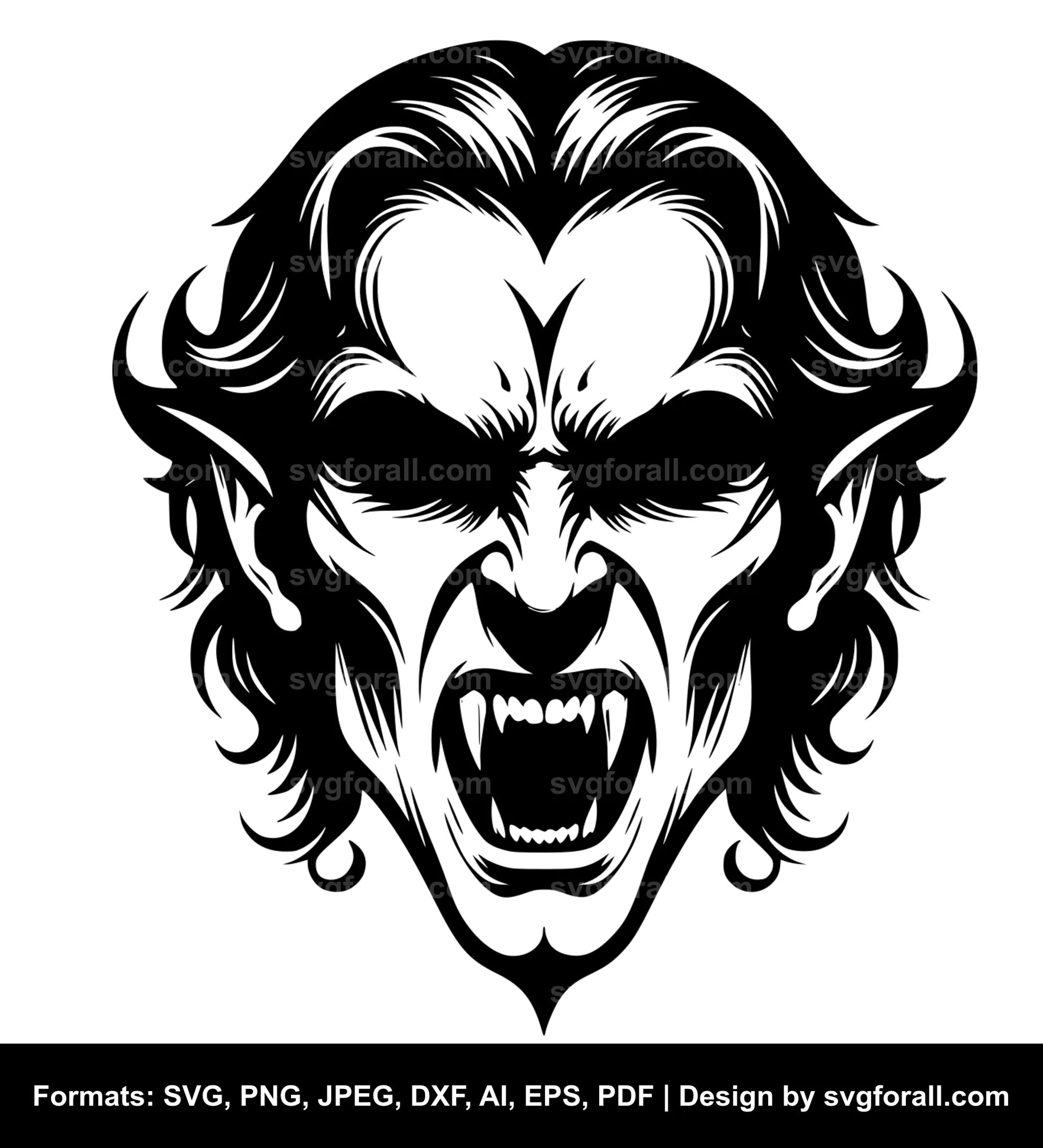 Vampire Face SVG Design