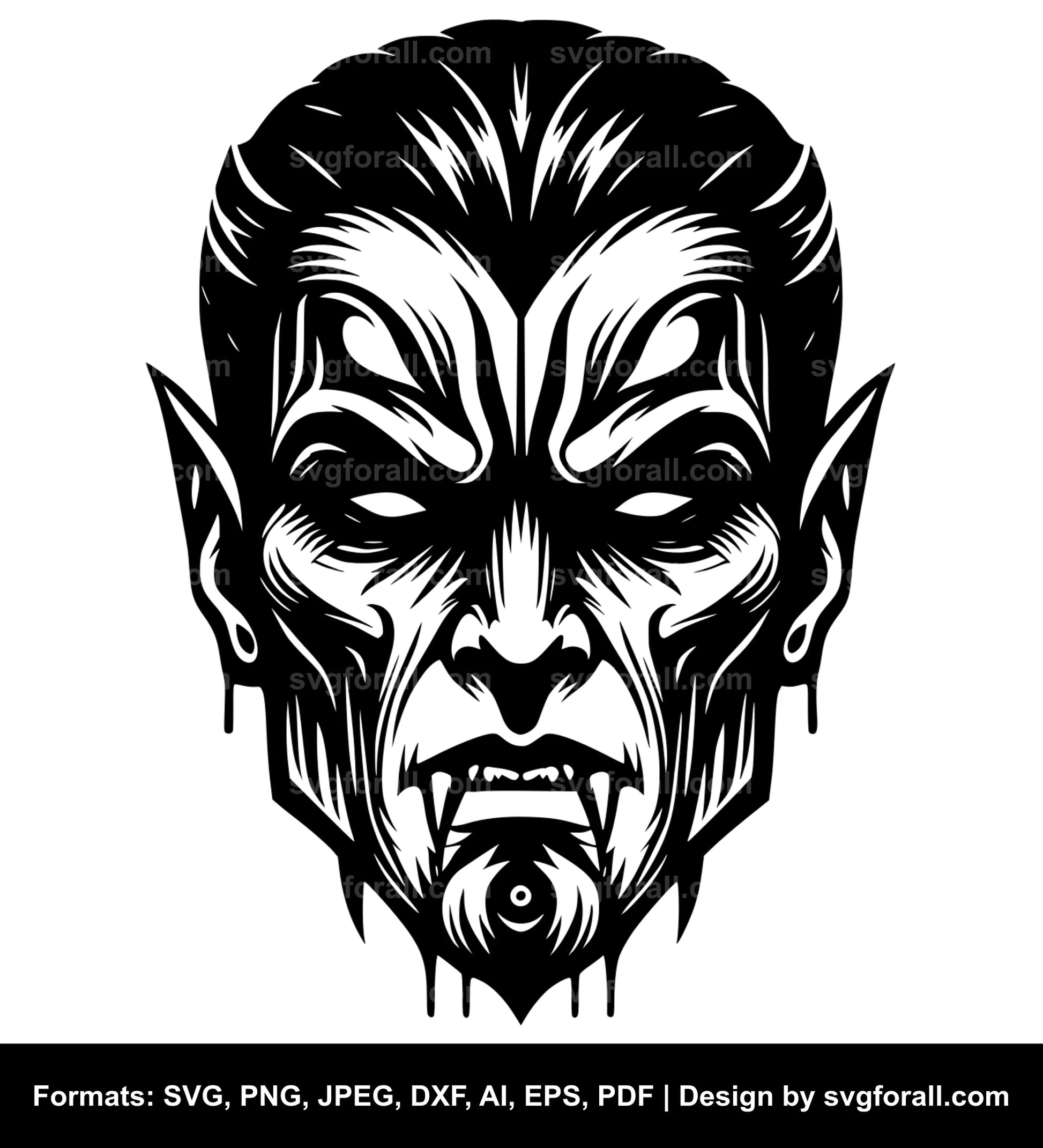 Vampire Face SVG PNG