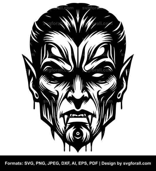 Vampire Face SVG PNG