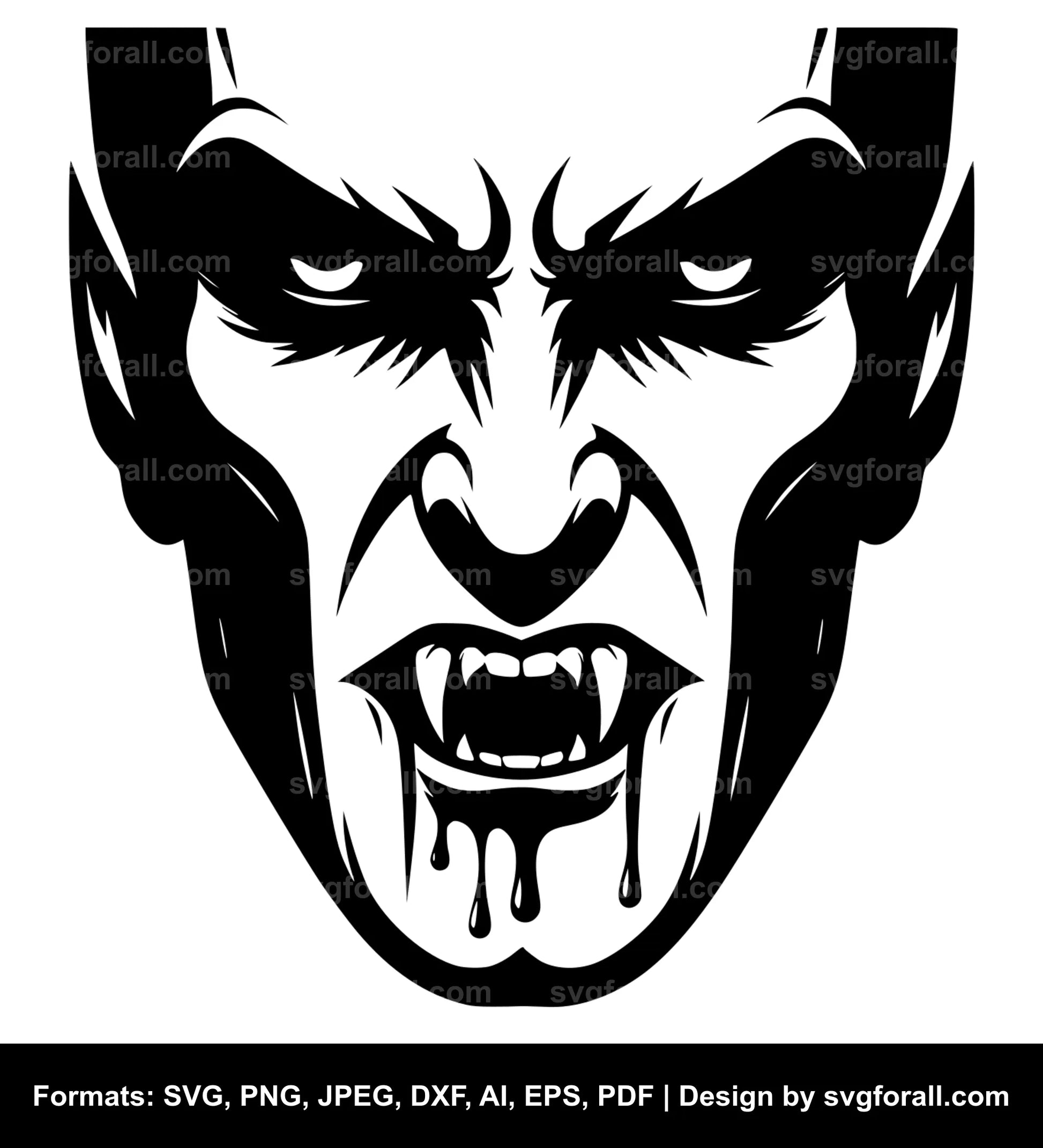 Vampire Face SVG Vector