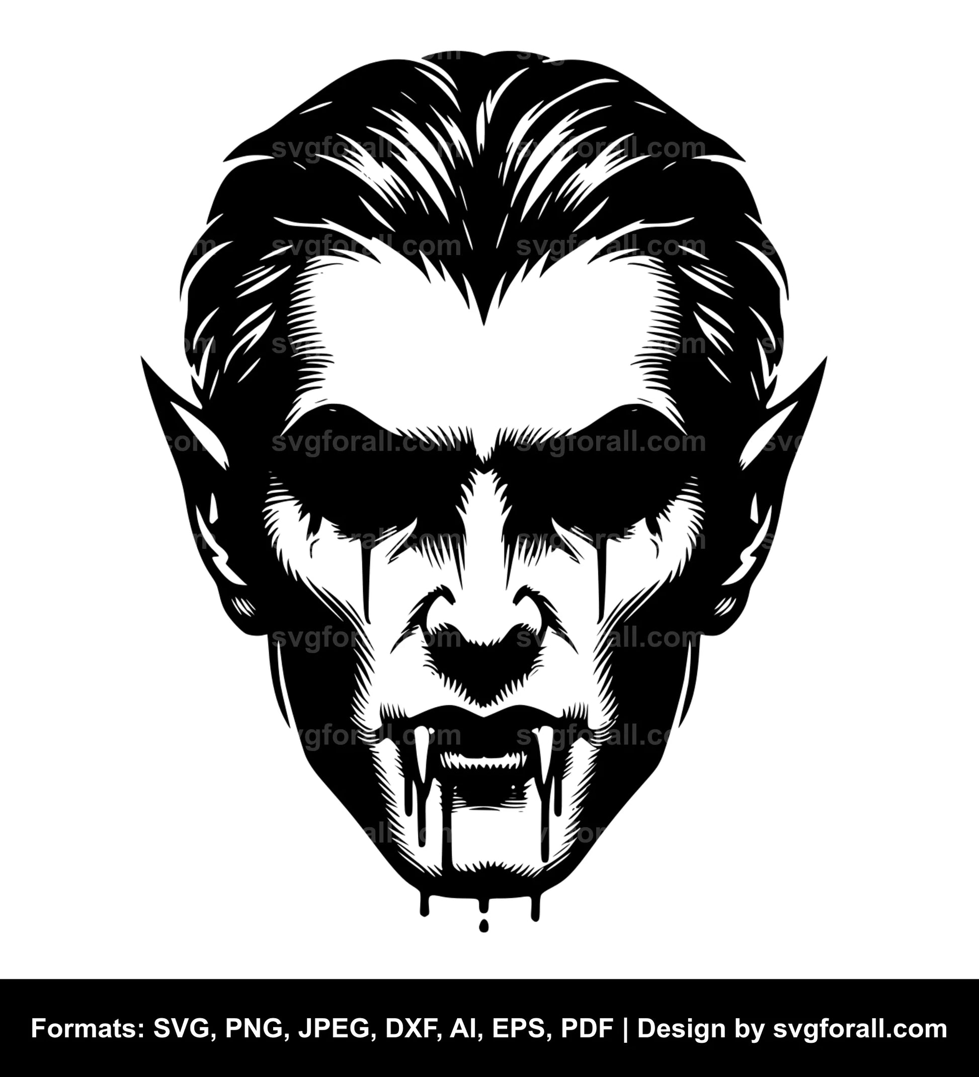 Vampire Face Vector SVG