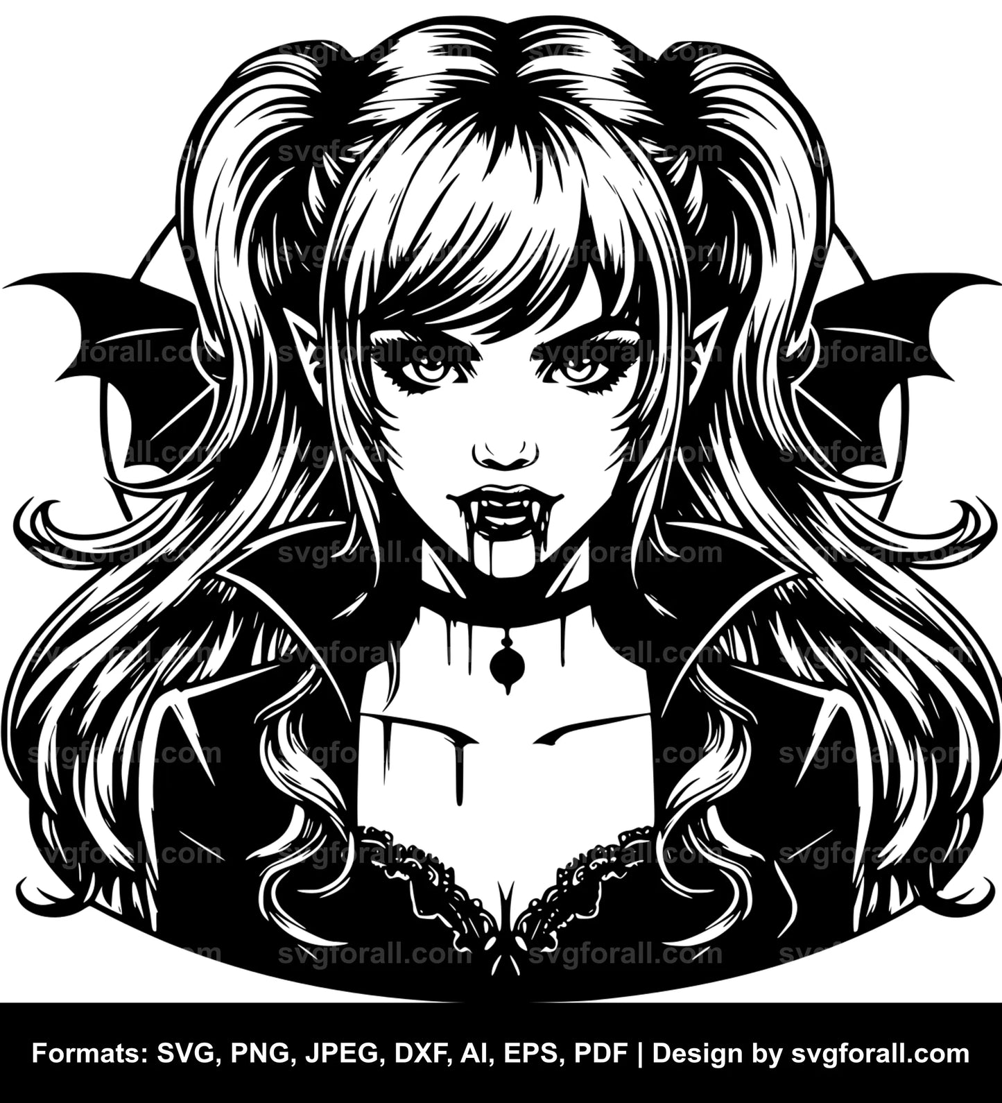 Vampire Girl SVG File