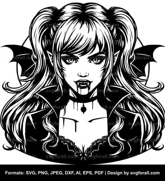 Vampire Girl SVG File