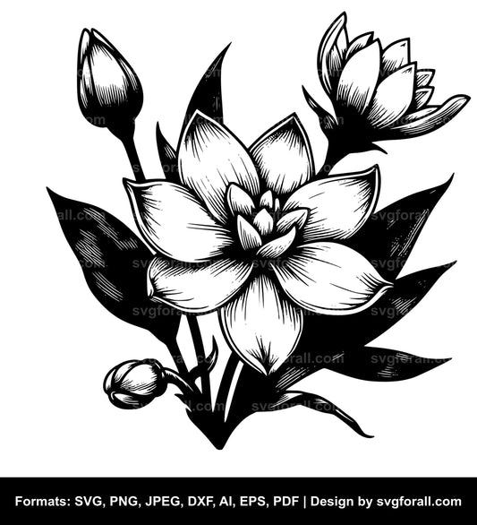 Vanilla Flower SVG Vector