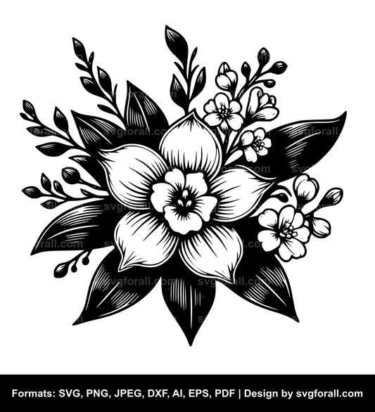 Vanilla Flower Vector SVG