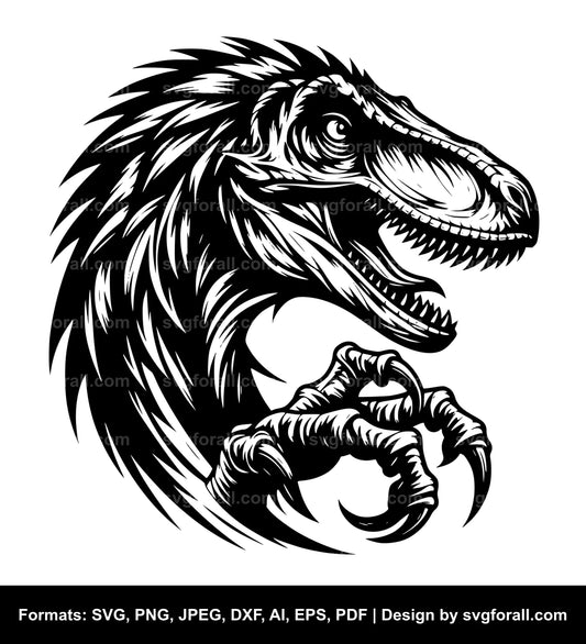 Velociraptor Black SVG