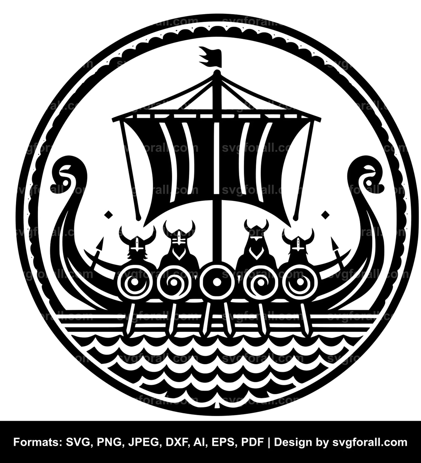 Viking Boat SVG Clipart