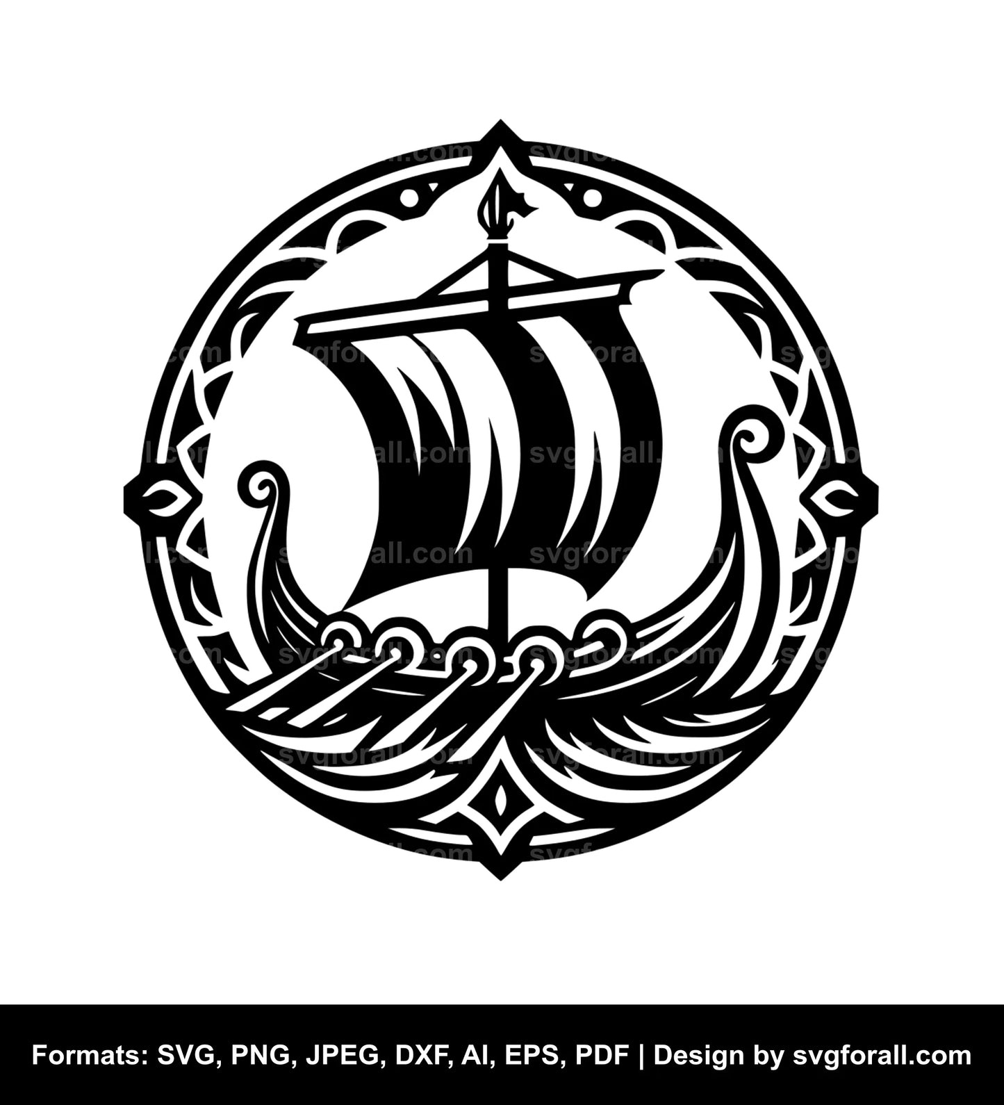 Viking Boat SVG File