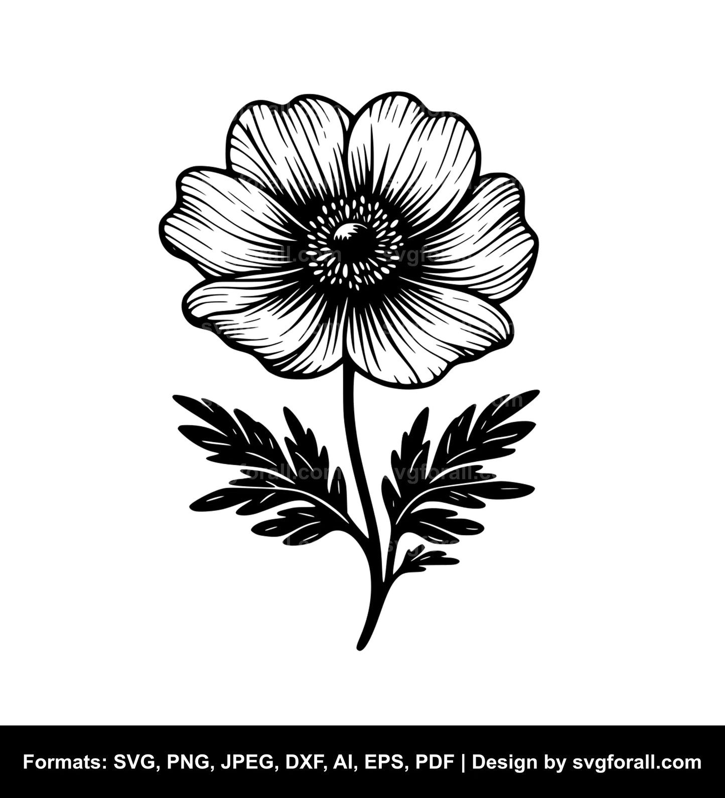 Violet Flower Vector SVG