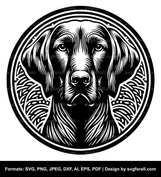 Vizsla Dog SVG Vector