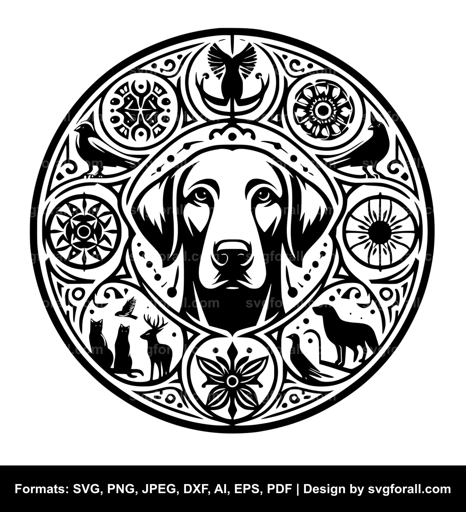 Vizsla Dog Vector SVG