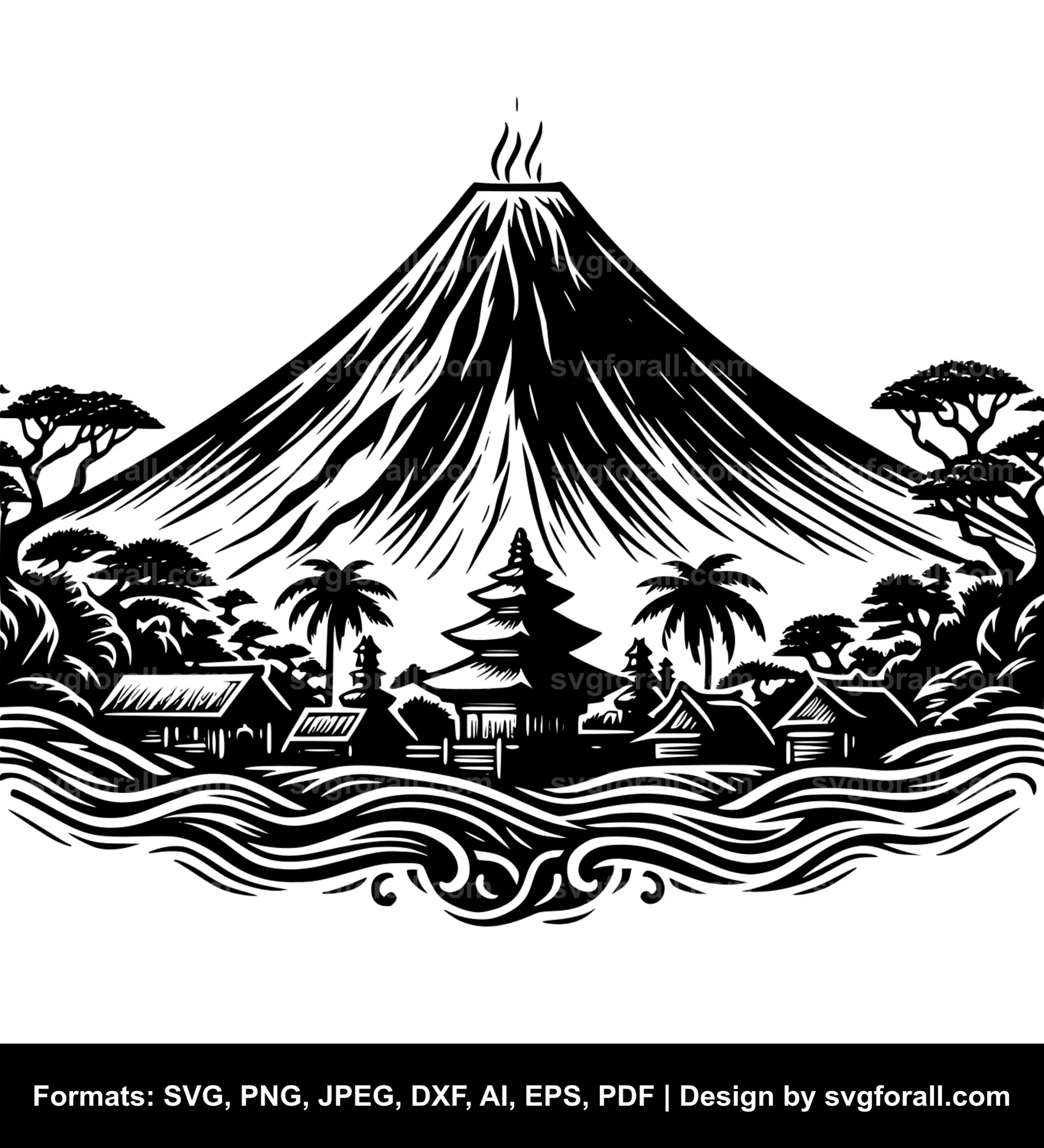 Volcano Black SVG