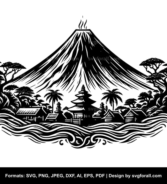 Volcano Black SVG