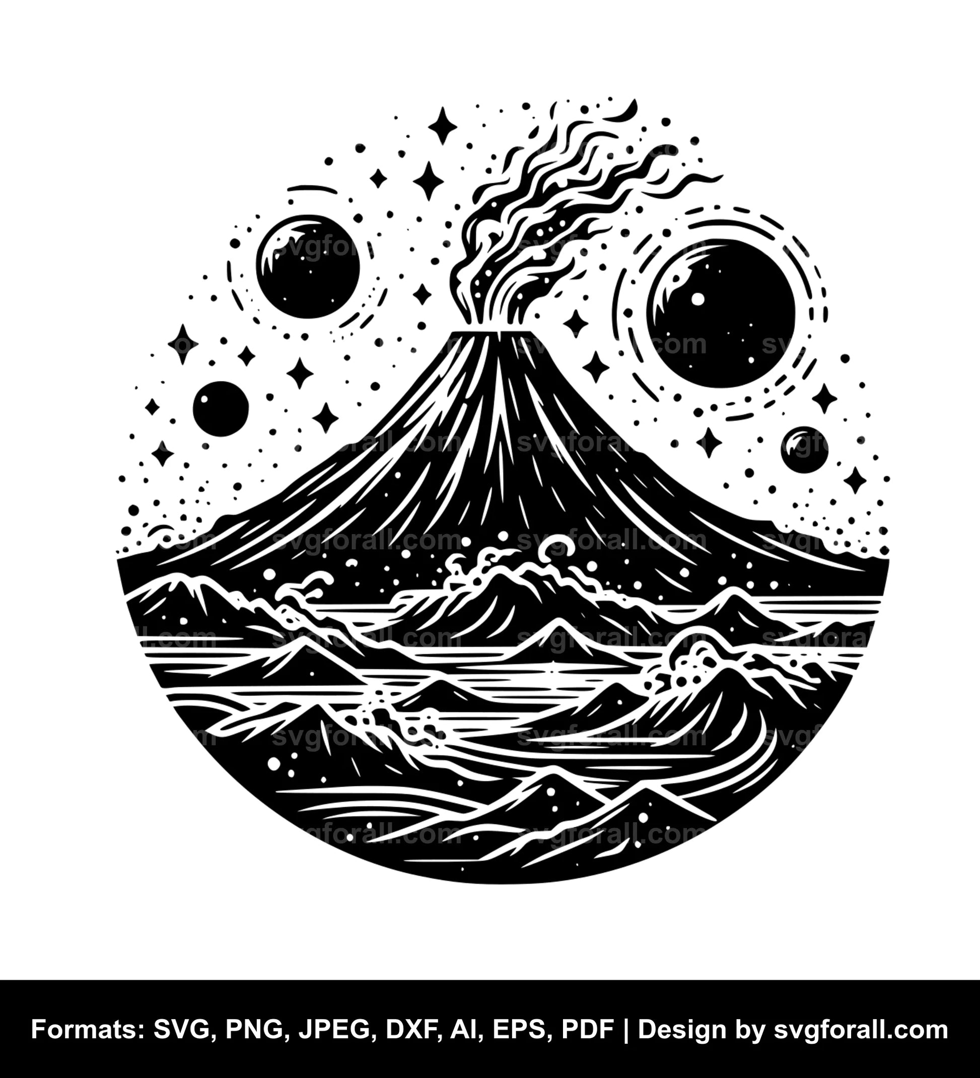 Volcano SVG File