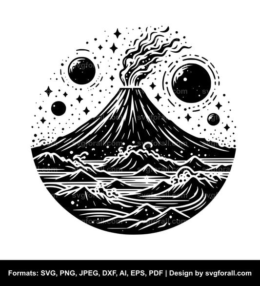 Volcano SVG File