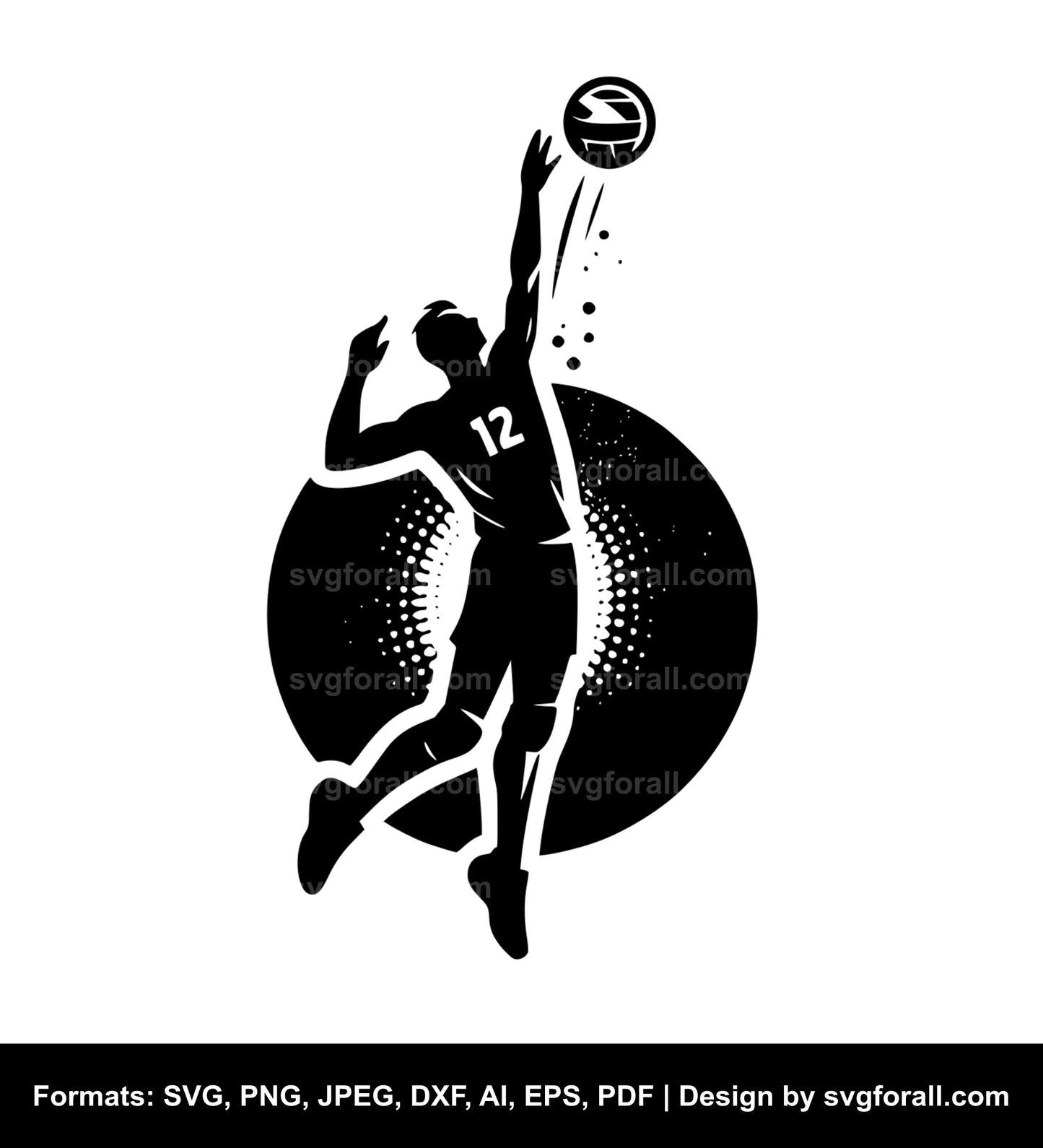 Volleyball Player SVG Design