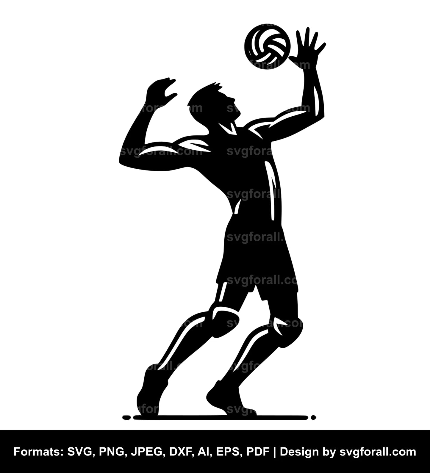 Volleyball Player SVG File