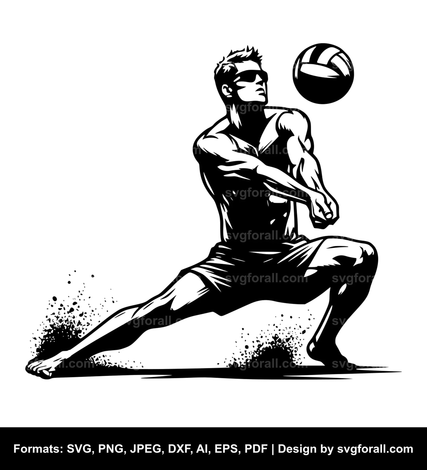 Volleyball Player SVG PNG