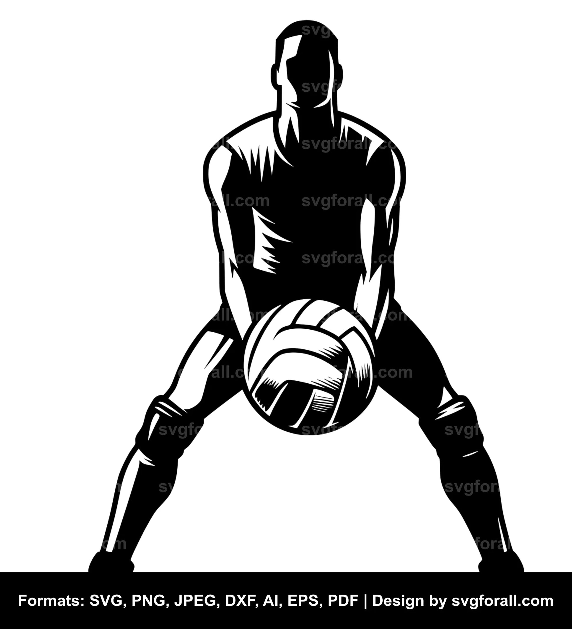 Volleyball Player Vector SVG