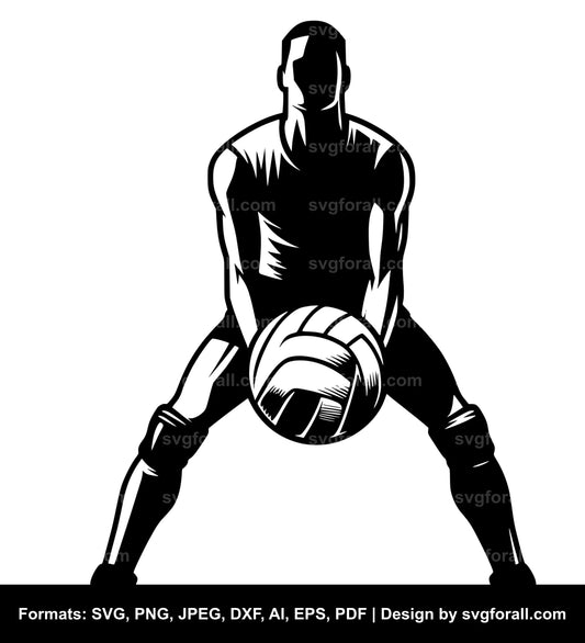 Volleyball Player Vector SVG