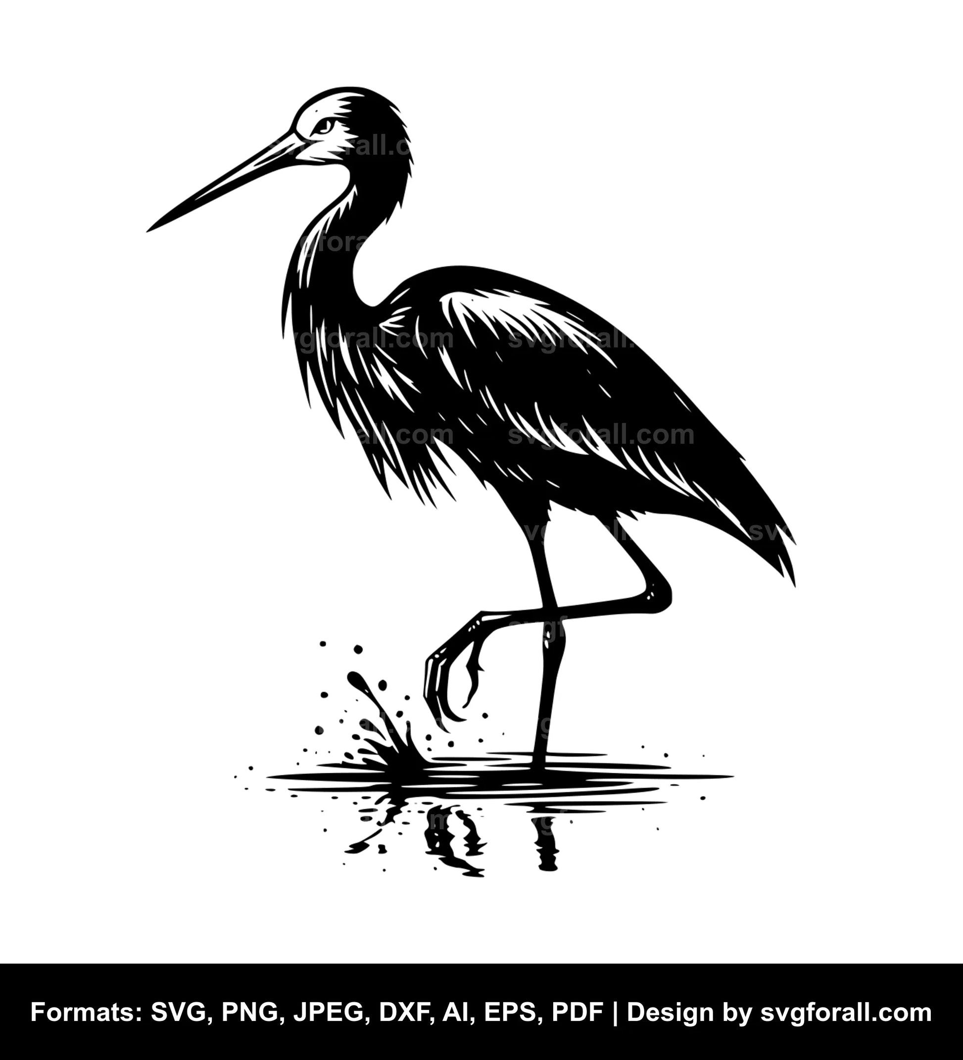 Wading Bird Cricut SVG