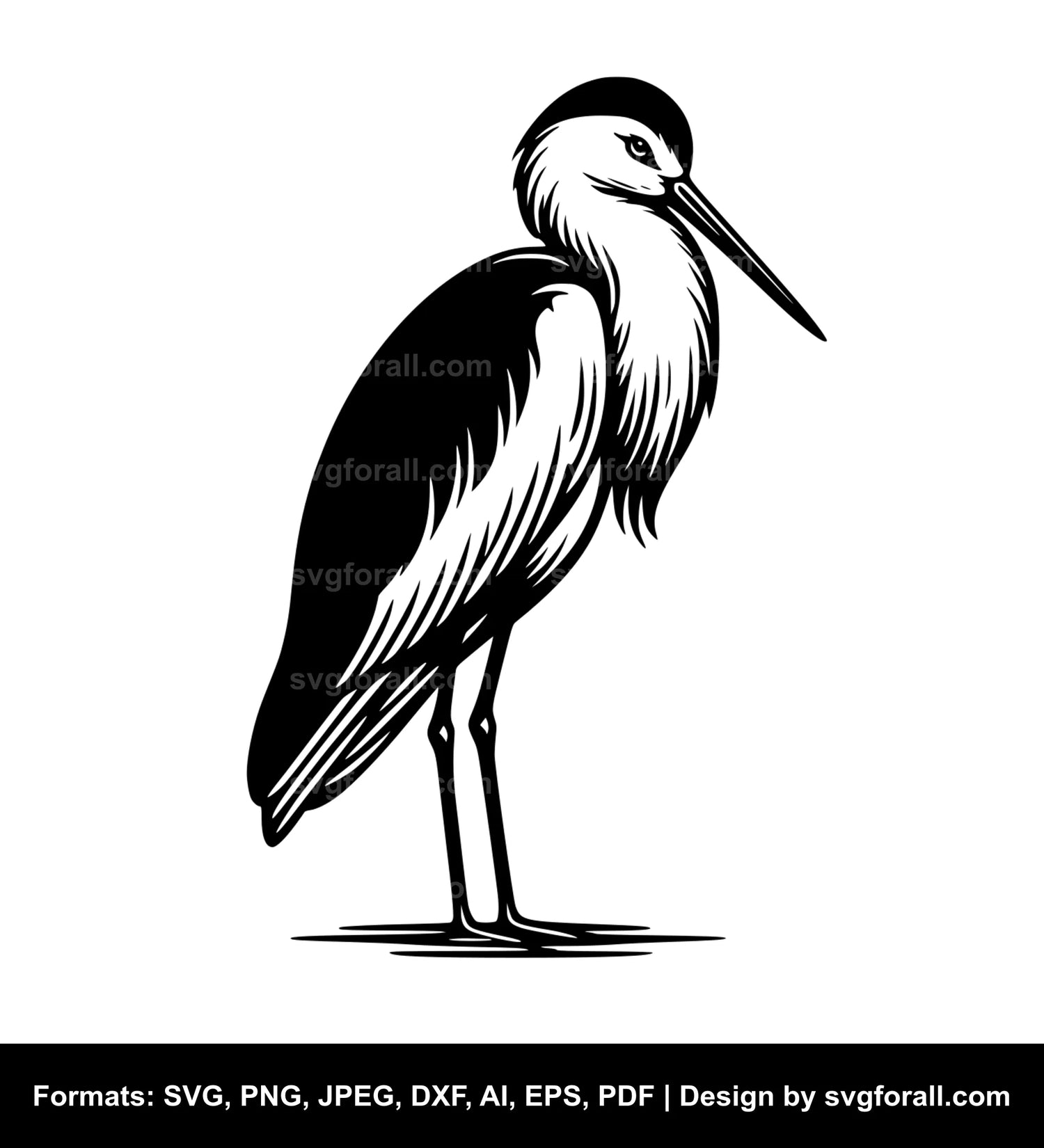 Wading Bird SVG Design