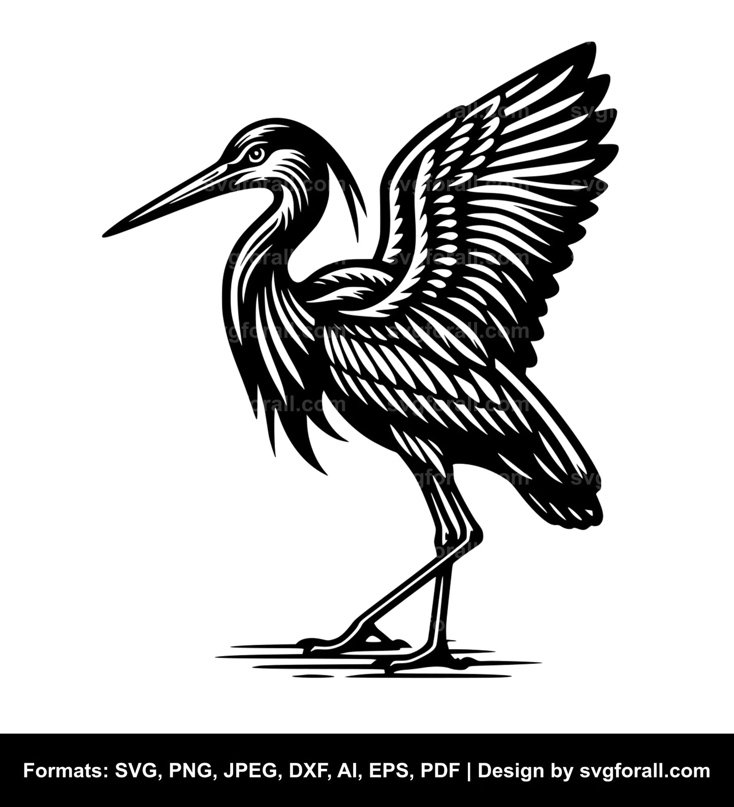 Wading Bird SVG File