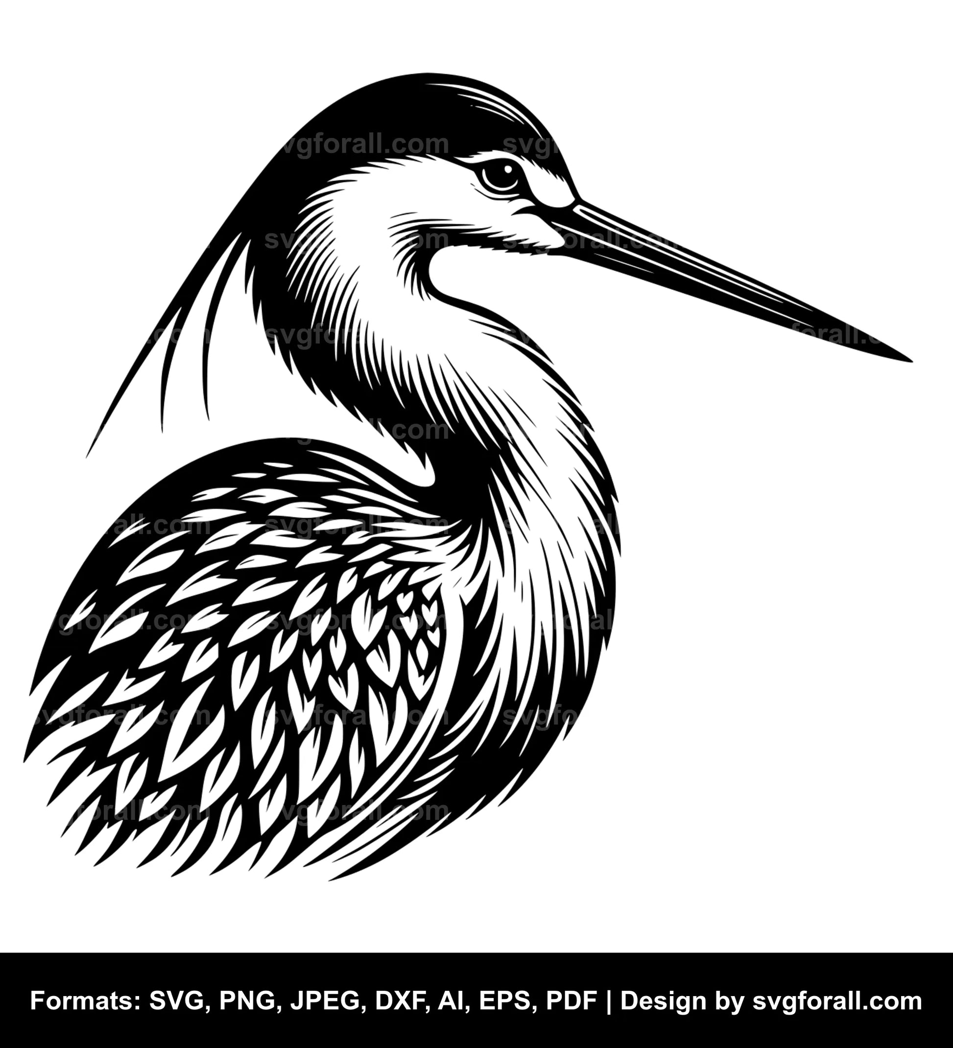 Wading Bird Vector SVG