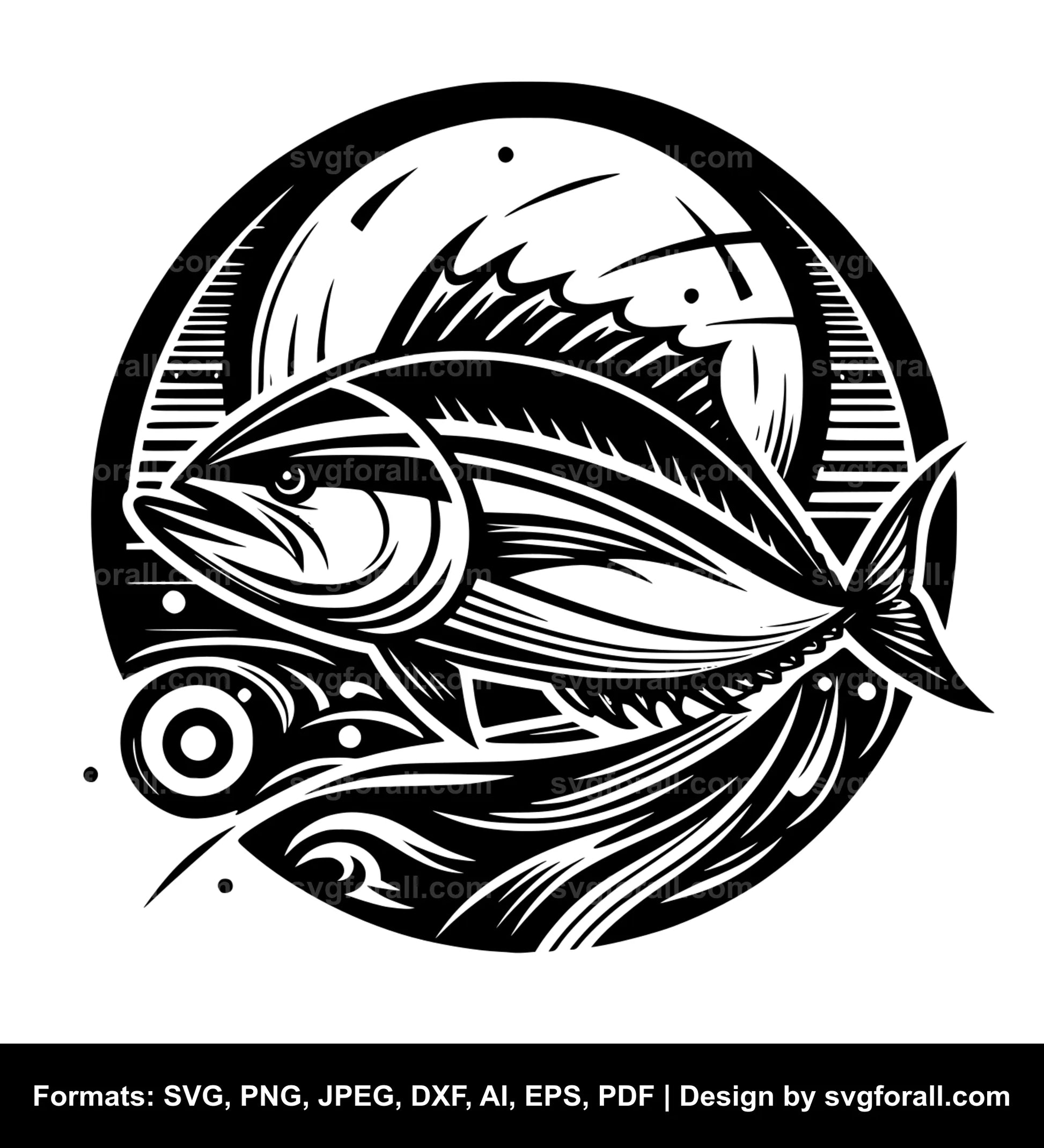 Wahoo Fish SVG File