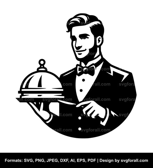 Waiter Black SVG