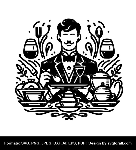 Waiter Cricut SVG