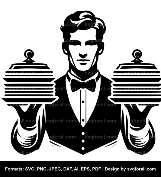 Waiter SVG Vector