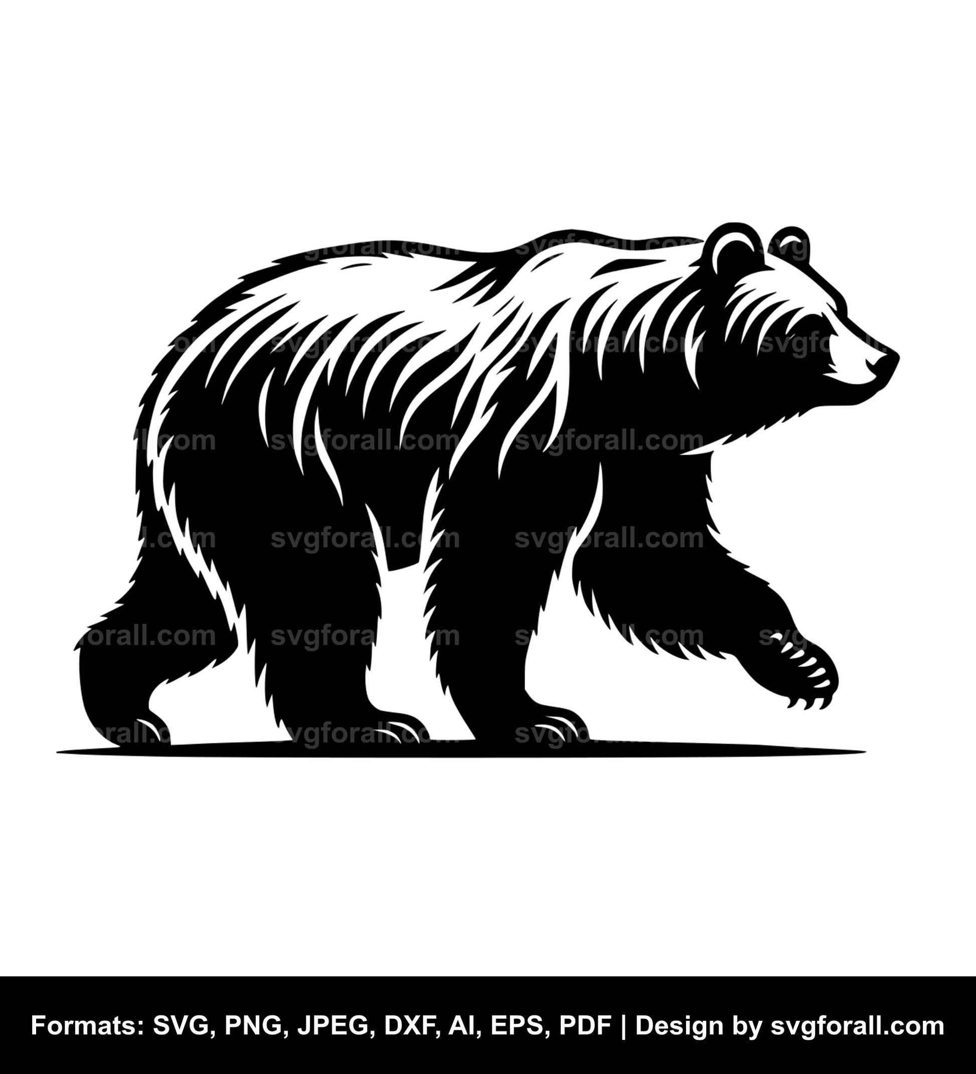 Walking Bear SVG