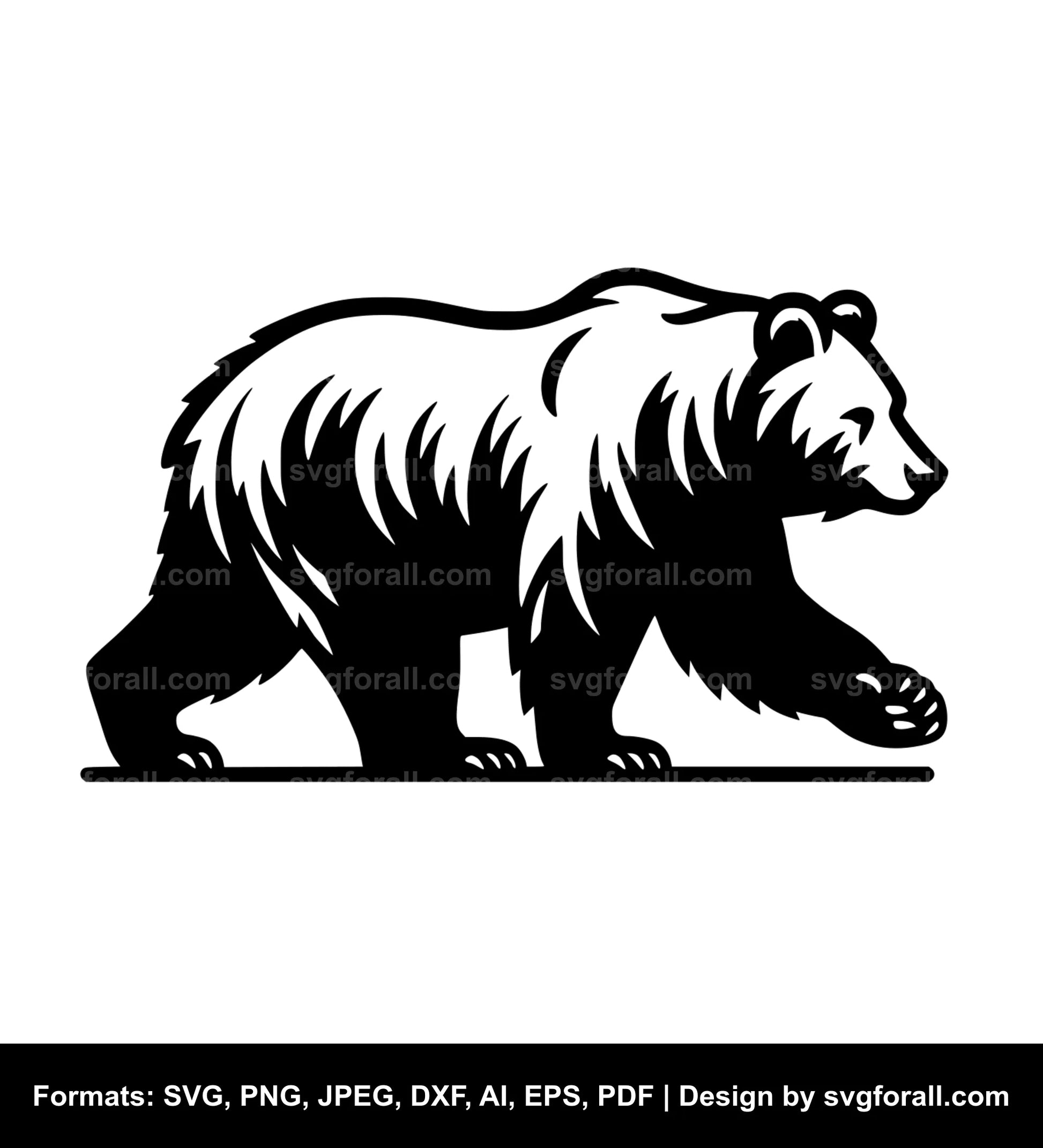 Walking Bear SVG File