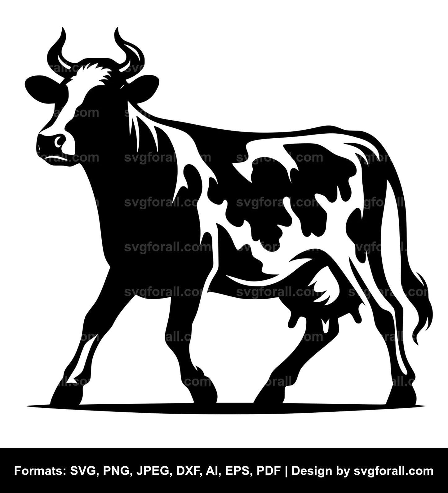 Walking Cow Cricut SVG