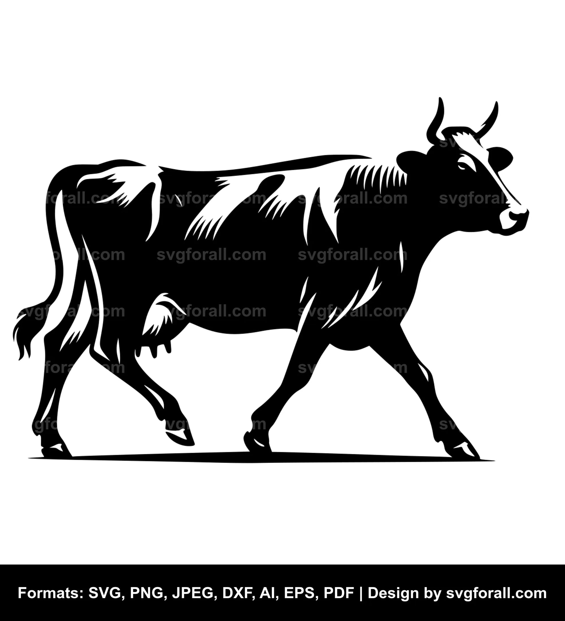 Walking Cow SVG