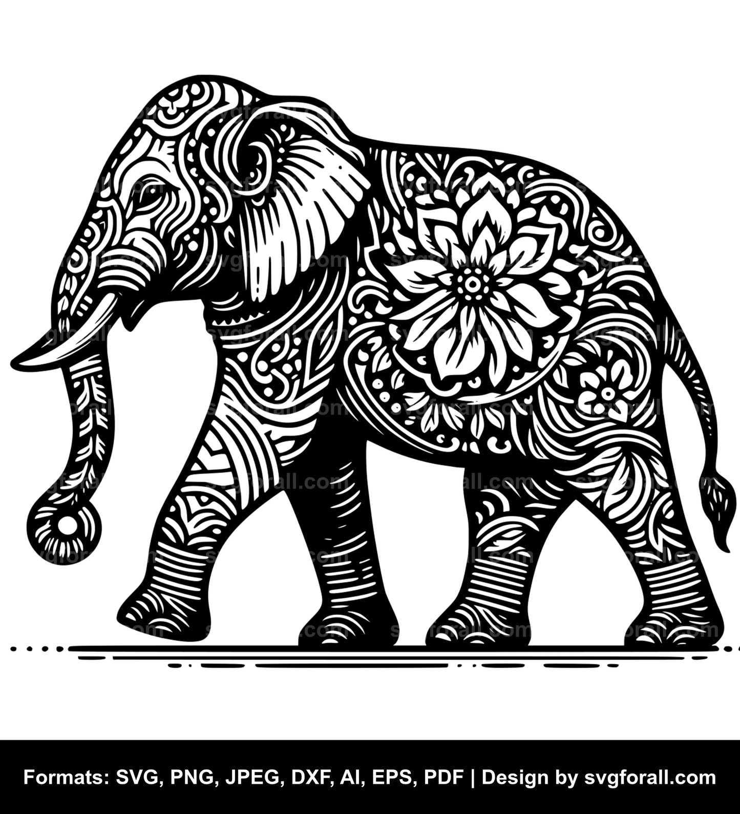 Walking Elephant SVG PNG