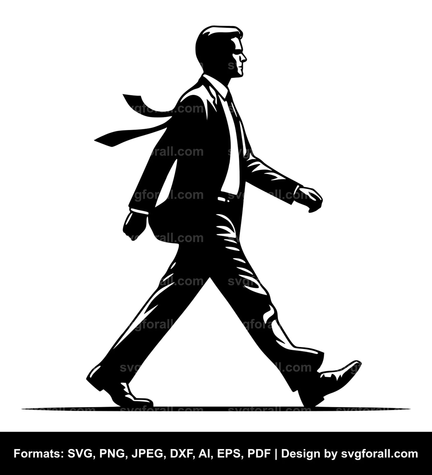 Walking Man Black SVG