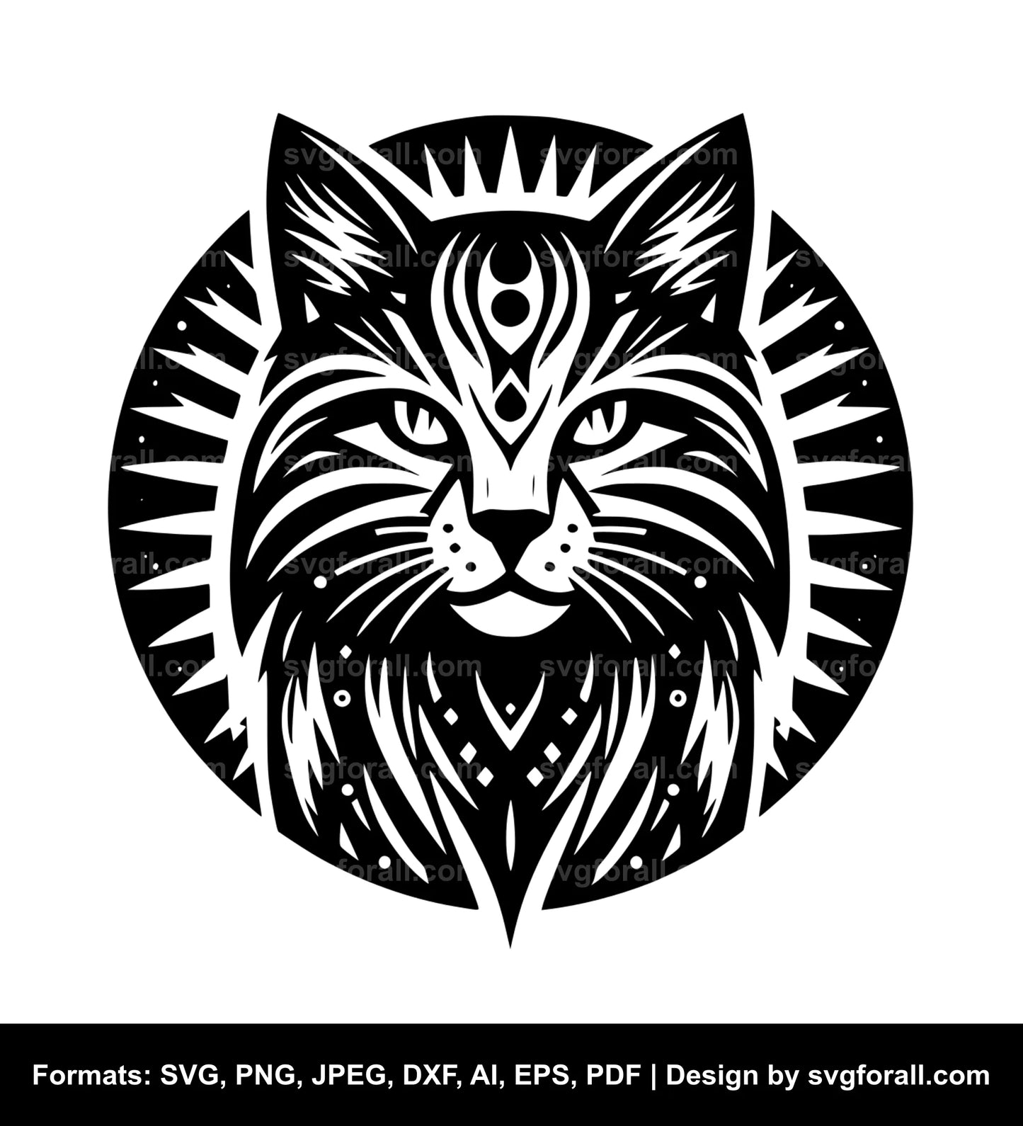 Warrior Cat Black SVG