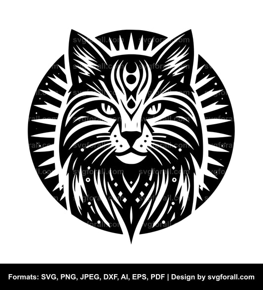 Warrior Cat Black SVG